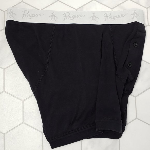 Good Used Condition Men's Penguin Boxer Briefs Black Size Medium - Picture 4 of 9